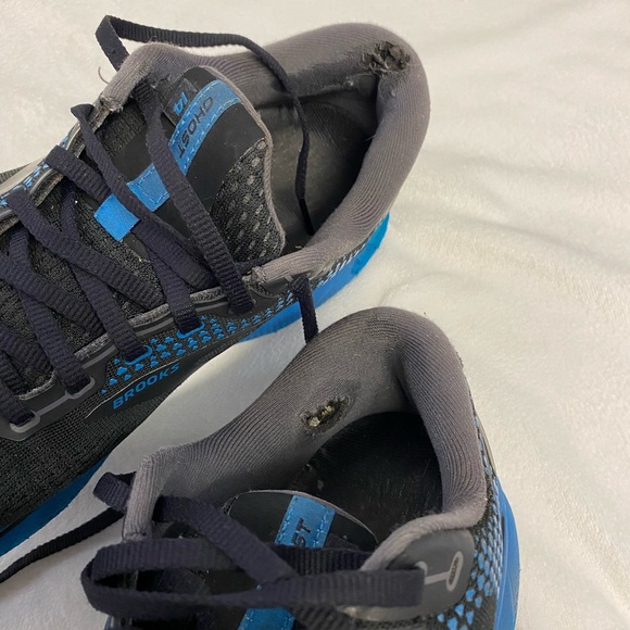 Brooks Ghost 14 Men’s Size 10 D Black Blue Running 1103691D056 Lace Up Sneaker - Picture 10 of 10